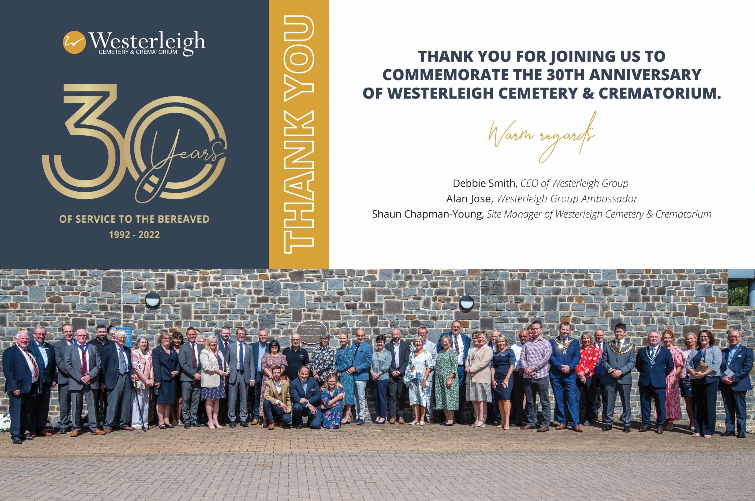 Westerleigh 30th anniversary commemoration Funeral Suppliers' Association